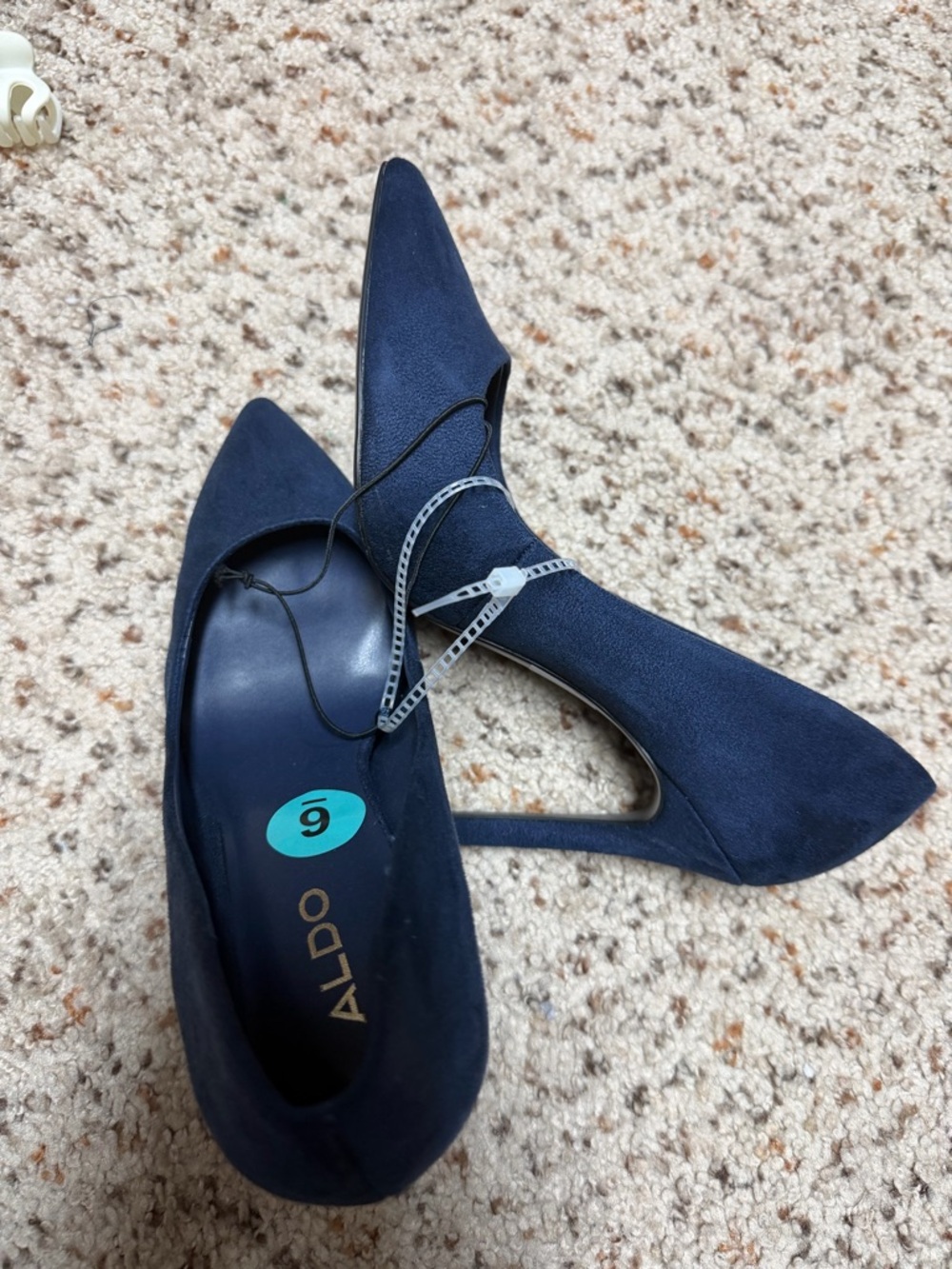 ALDO Navy Suede Pointed-Toe Stiletto Pumps